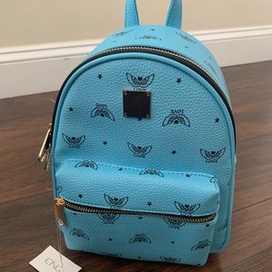 Love Angel Wings Small Backpack- Blue